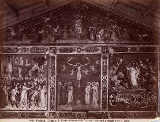 Brogi — Firenze. (Chiesa di S. Croce) Affreschi nella Sacrestia, attribuiti a Niccolò di Pietro Gerini. — insieme